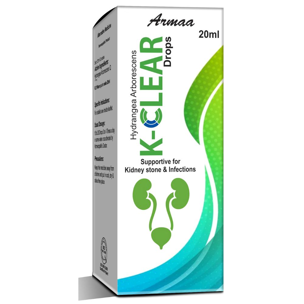 K-Clear Homeopathic Kidney Stone & UTI Relief Drops by Armaa Pharmaceuticals